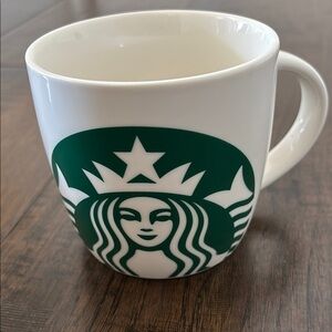 Starbucks 2017 Classic White Green Mermaid Logo Coffee Tea Soup Mug‎ 14oz
